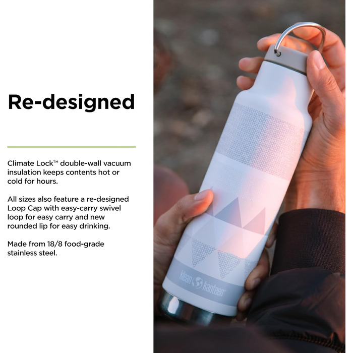 Пляшка для води Klean Kanteen Classic VI Salinen 592 мл, нержавіюча сталь