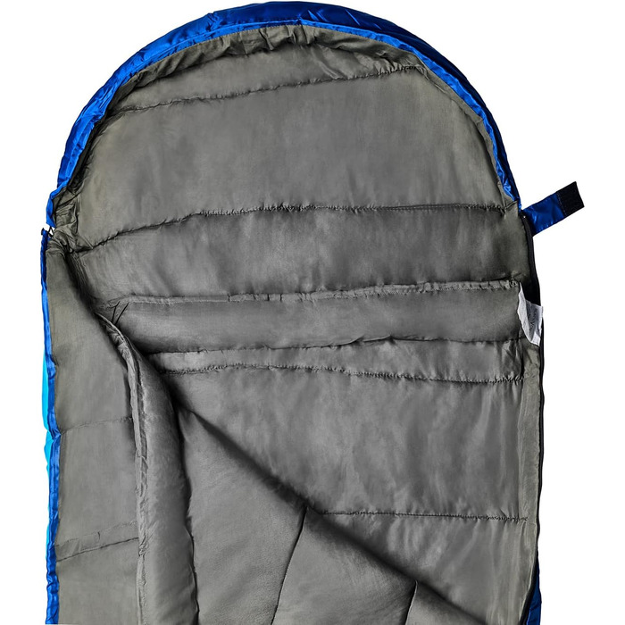 Сплячий мішок Black Crevice Alaska 250 I - для кемпінгу та активного відпочинку. Атмосвітний, водонепроникний, довжиною 215 см, синій.