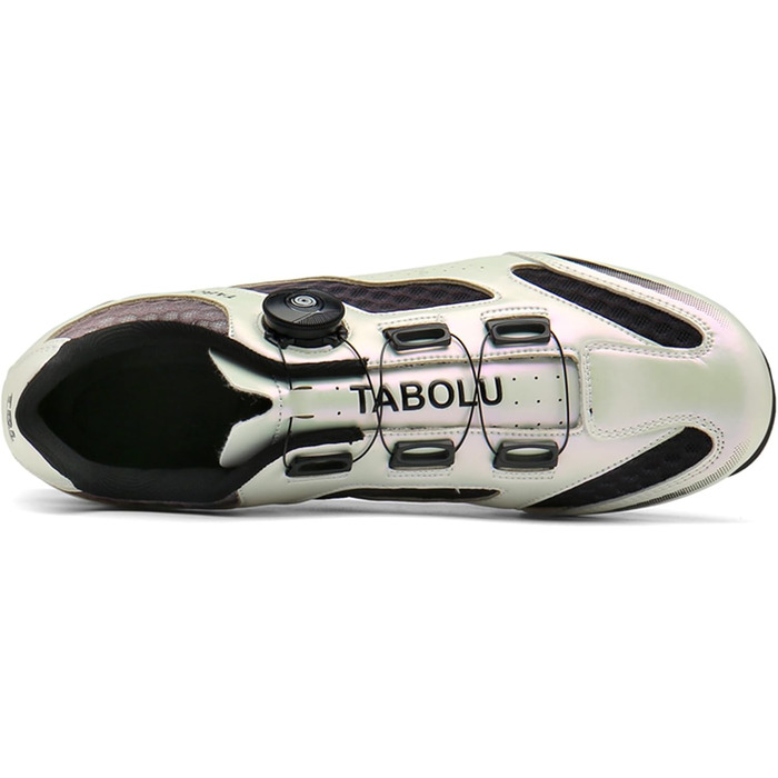 Чоловічі велосипедні туфлі для MTB та шосе, без засуву, срібного кольору (47 EU)