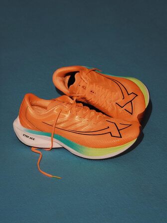 Чоловічі бігові кросівки XTEP One-Piece, літні, сітчасті, дихаючі, з амортизацією, для бігу та спорту (44 EU, флуоресцентний помаранчевий)