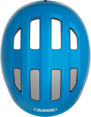Дитячий велосипедний шолом ABUS Smiley 3.0, глибока посадка, синій, для хлопчиків і дівчаток, для косички, розмір S (45-50 см), shiny blue