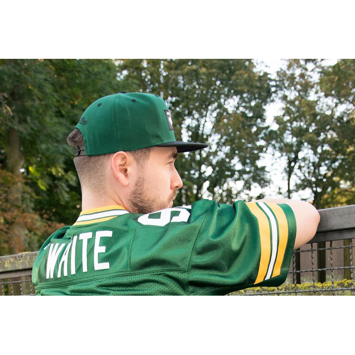 Кепка Mitchell & Ness 2 Tone Box Logo Snapback з плоским козирком, темно-зелений/чорний, універсальний розмір