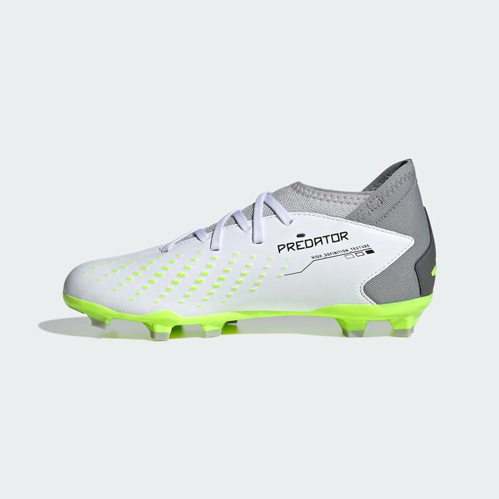 Дитячі футбольні бутси adidas Predator Accuracy.3 FG для жорсткого ґрунту (30.5 EU, білий, чорний, лимонний)
