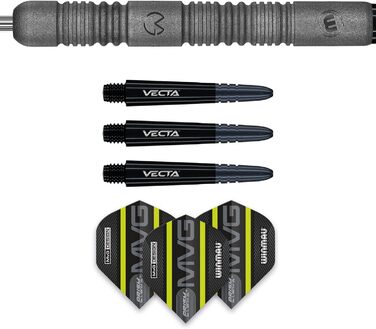 Дротики WINMAU Michael Van Gerwen MvG Exact 25 г, вольфрамові з оперенням і стрижнями