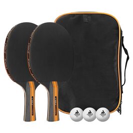 Набір для настільного тенісу JOOLA Classic 2: 2 ракетки, 3 м'ячі, чохол - чорний, 6 предметів