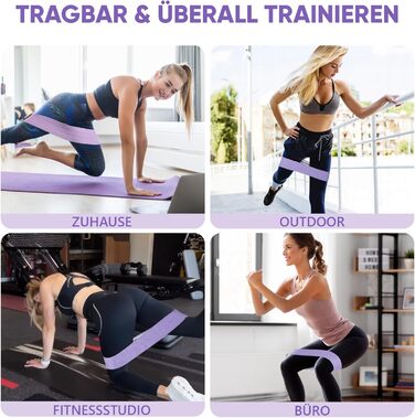 Фітнес-гумки Suright: стрічковий набір для силових тренувань, йоги та фітнесу (3 кольори)