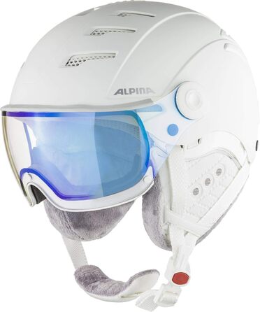 Гірськолижний шолом Alpina Jump 2.0 V для дорослих, білий, 59-61 см, ударостійкий, з вентиляцією та регулюванням розміру