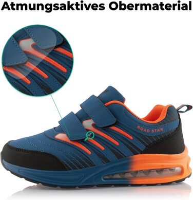 Кросівки для бігу жіночі та чоловічі з амортизацією, спортивні, легкі, темно-синій, помаранчевий (43 EU)