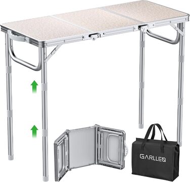 Складаний туристичний стіл Garllen 87x40 см, 3 висоти (26/48/70 см) для кемпінгу, пікніка, саду, грилю