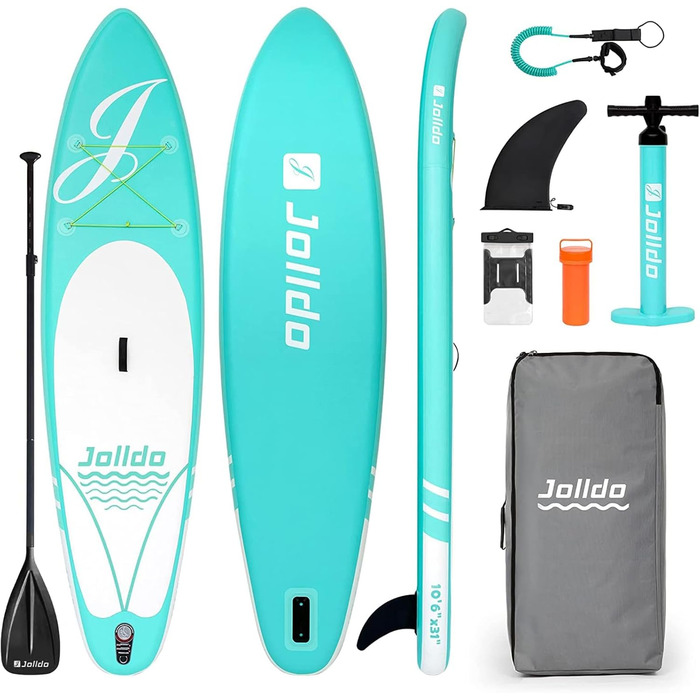 Надувна SUP-дошка Jolldo 320 см м'ятна для серфінгу