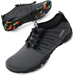 Водні черевики SIMARI WP001 для жінок та чоловіків, швидковисихаючі, для плавання, дайвінгу, серфінгу, йоги та відпочинку на природі. Розміри: 42 EU (216 Lila, 209 Gray Stripe)