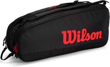 Тенісна сумка Wilson Tour для 12 ракеток, унісекс, червоно-чорна
