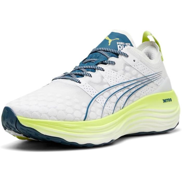 Кросівки для бігу PUMA Softride Symmetry Road - унісекс, 44.5 EU, білий/блакитний/лимонний