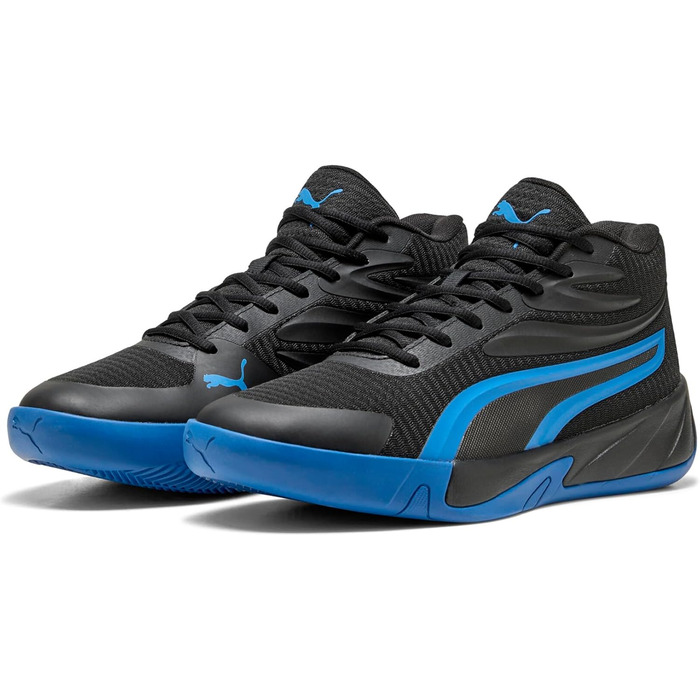 Кросівки баскетбольні PUMA Court Pro для чоловіків, біло-чорні (44.5 EU, Black Team Royal)