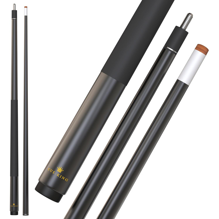 Більярдний кий (2 шт.), 147.3 см, 567 г, з преміум-наконечником 13 мм та ручкою, з графітового композиту