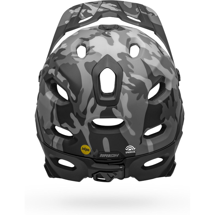 Велошолом BELL Super DH MIPS, розмір M (55-59 см), матовий/глянцевий чорний камуфляж