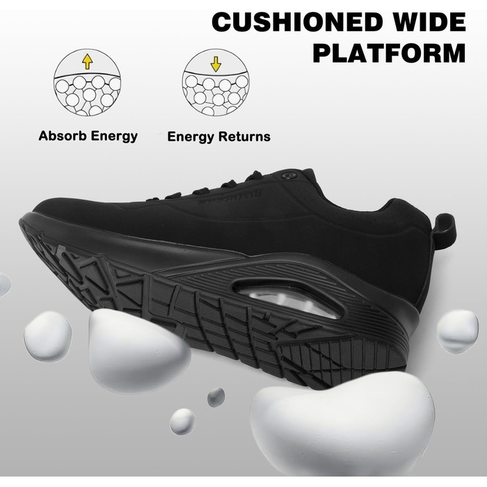 Кросівки для чоловіків Situkeke: бігові, для занять спортом, тренувань, прогулянок, фітнесу, тенісу, чорні, 45 EU