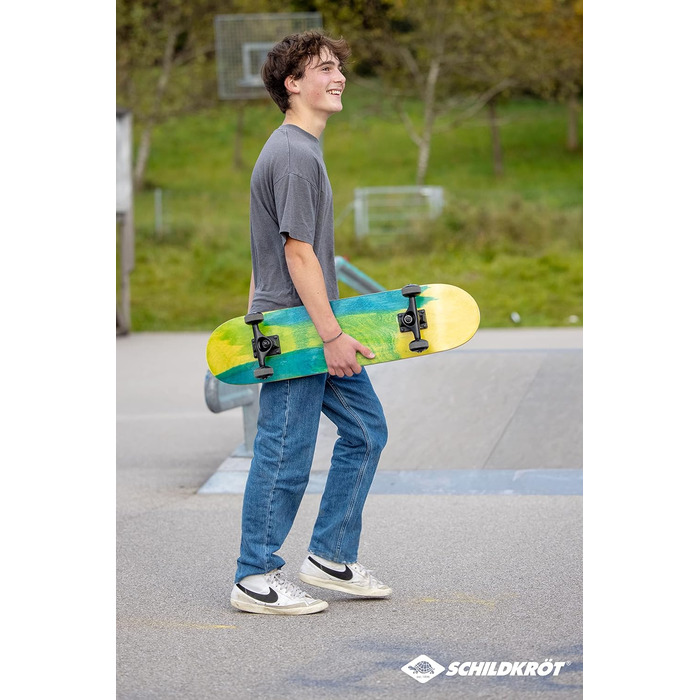 Скейтборд SCHILDKRÖT BIGFLIP 31'' Splash, 7-шарова північно-східна кленова дошка, підшипники ABEC9, Fun Sports