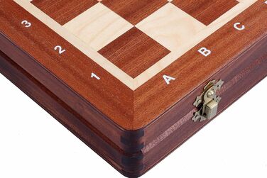 Турнірний шаховий набір Sunrise Chess & Games №3, інкрустація, 35x35 см, художня ручна робота