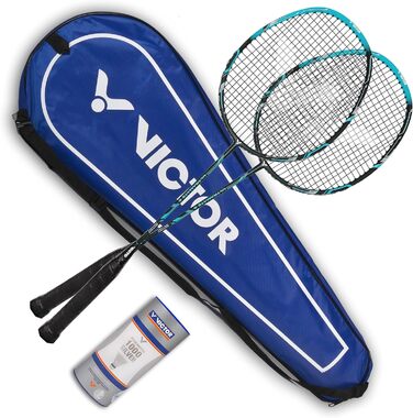 Бадмінтонна ракетка Victor Ultramate 6 червона, для одиночної гри, різні варіанти, сет або одиночна