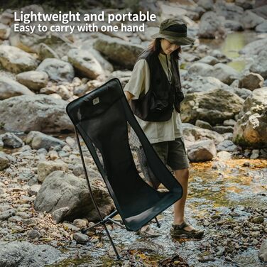 Складний туристичний стілець Naturehike Ultraleicht – 150 кг, сірий