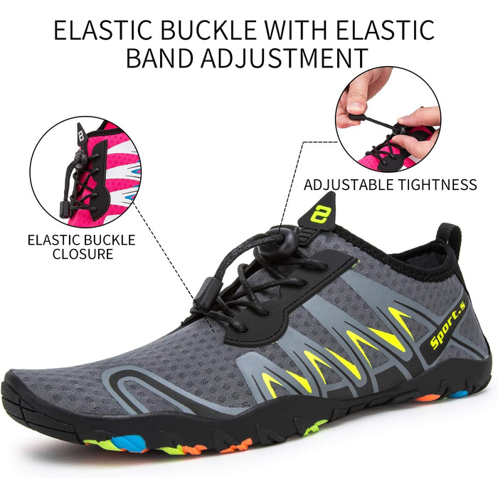 Водні шкарпетки для плавання та дайвінгу WateLves - унісекс, сірі, 46 EU