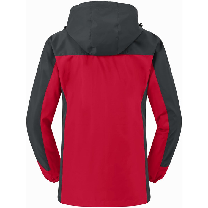 Жіноча куртка 3-в-1 для активного відпочинку: вітро- та вологозахисна з флісовою підкладкою, з капюшоном (Червоний, XXL)