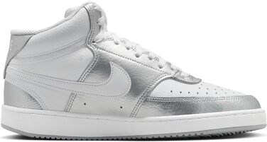 Кросівки Nike Court Vision Mid для чоловіків, білий/металевий срібло, 41 EU