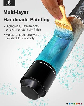 Набір київ для більярду CUEBAR (2 шт.), 58 дюймів, для дорослих, з імітацією шкіряної ручки, 2 кольори та ваги.