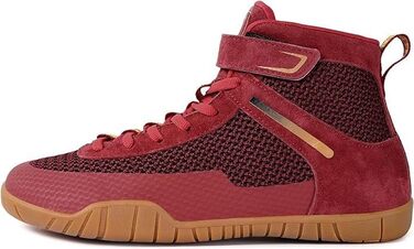 Жіночі борцівські черевики для боксу з плоскою підошвою (36 EU, широкі, червоні, однотонні)