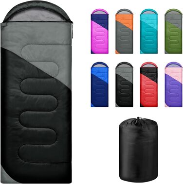 Спальний мішок Yarmiene 3-4 сезони, для дорослих та дітей, чорний+сірий