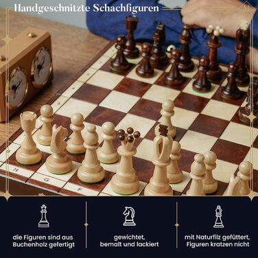 Шахи Master of Chess Superb Diamonds 42 см – дерев'яні, ручна робота, європейські, популярна модель