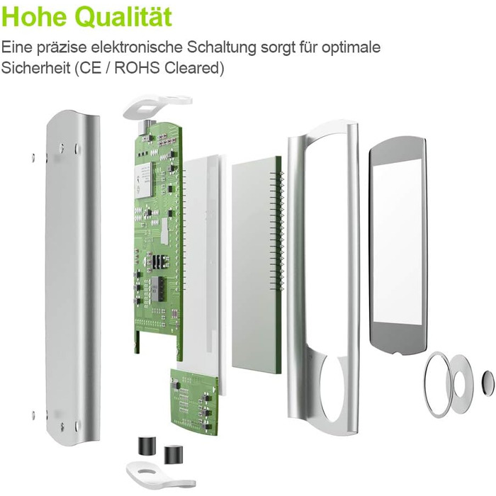 AUVON TENS пристрій: електростимулятор для зняття болю з 24 програмами, 2 канали та 10 шт. електродів преміум-якості