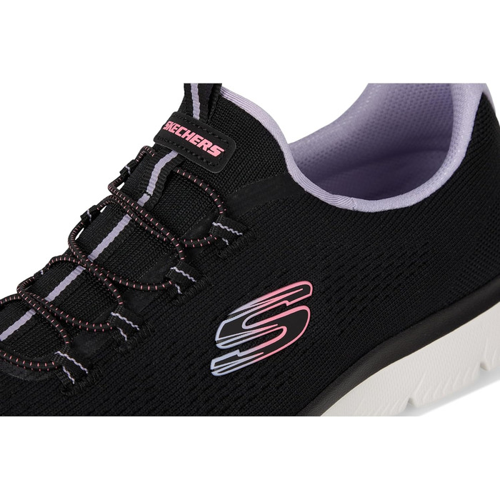 Жіночі кросівки Skechers Summits Radiant Flow (37.5 EU, широка колодка, чорний/багатобарвний)