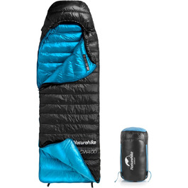 Спальник Naturehike CW400 пуховий, екстремальна температура -11°C, для кемпінгу, туризму, чорний