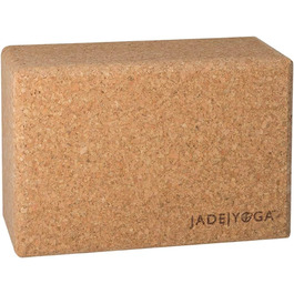 Йога-блок JadeYoga з корку, екологічний, для фітнесу та йоги