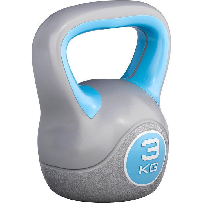 Kettlebell GORILLA SPORTS з пластика 2-20 кг – гиря для фітнесу, силових тренувань, різна вага, окремо або в наборі, з/без підставки