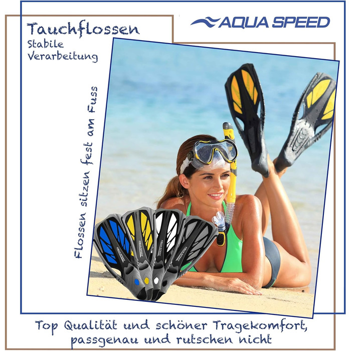 Ласти Aqua Speed Inox для дорослих, унісекс, 38/39, сірі/сині, для плавання