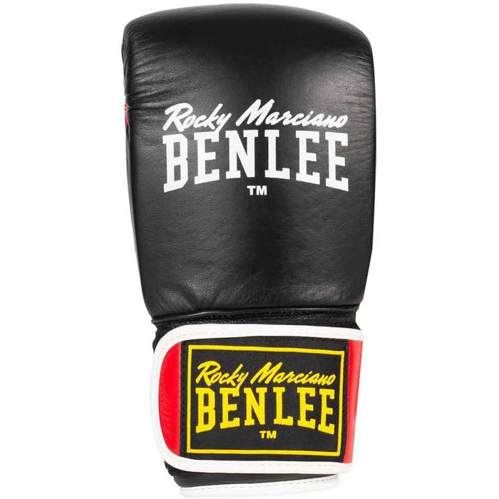 Боксерські рукавички Benlee Rocky Marciano шкіряні, унісекс, чорні/червоні, XL