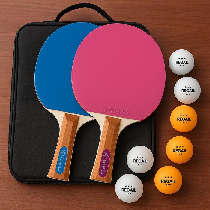 Набір для настільного тенісу UNIQU на 4 гравці | Переносний набір з ракетками та м'ячами | Ідеально для професіоналів та початківців