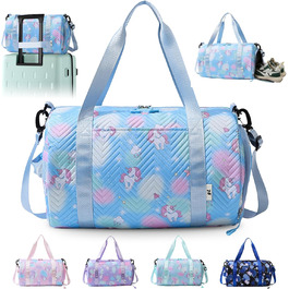 Спортивна сумка з єдинорогом, унісекс (блакитна)