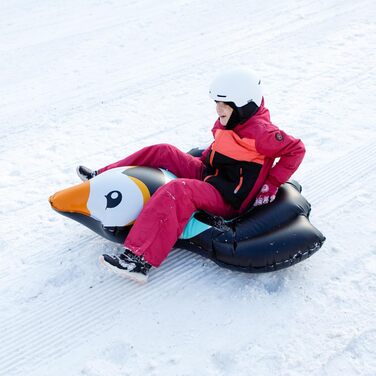 Надувний сніговий сніговик-пончик, сніговий рожок, іграшка для снігу для дорослих та дітей, сімейний відпочинок на свіжому повітрі, катання на снігу після катання на лижах або сноуборді (Пенгвін)