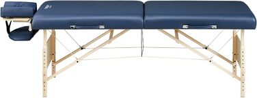 Складаний масажний стіл Master Massage Coronado 71 см, дерев'яний, для косметології та терапії, колір королівський синій
