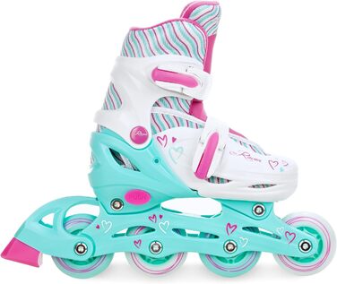 Інлайнери для дітей RAVEN Loret Mint/Pink, регульовані, з LED підсвіткою, 27-30 розмір