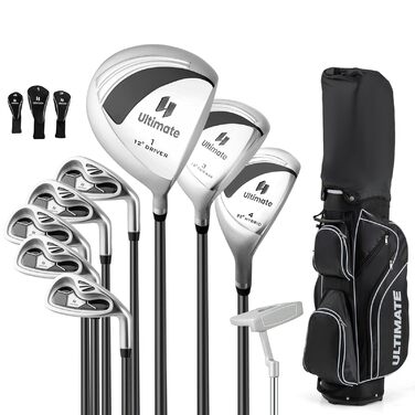 LIFEZEAL Комплект жіночого гольф-сету: ключки, сумка, драйвер, фейрвей, гібрид, айрон, паттер (чорний)