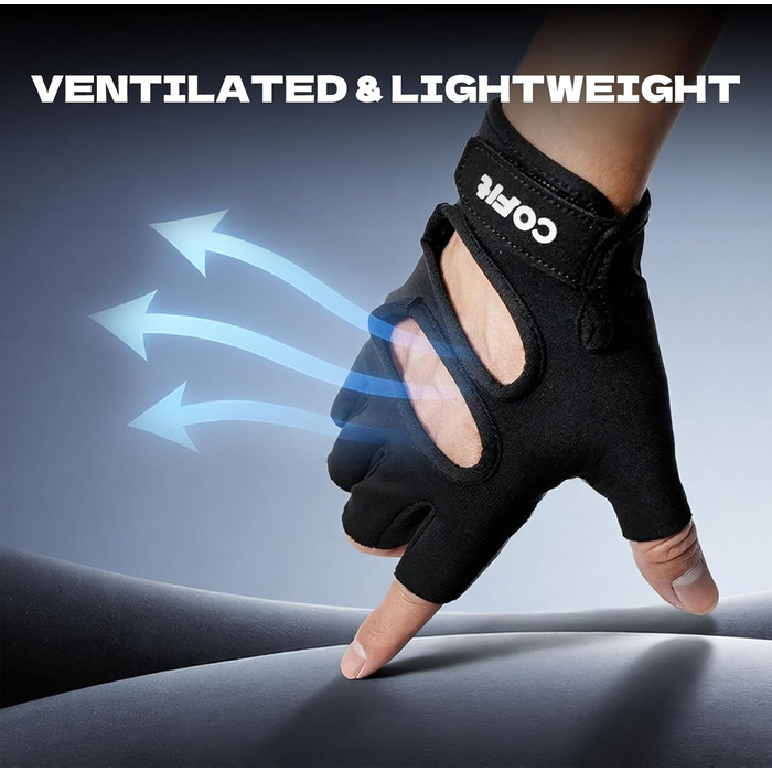 Фитнес рукавички COFIT для чоловіків та жінок, антиковзні рукавички для тренувань з підтримкою зап'ястя, рукавички для важкої атлетики, фітнесу, бодібілдингу, рожевий/чорний/сірий, S