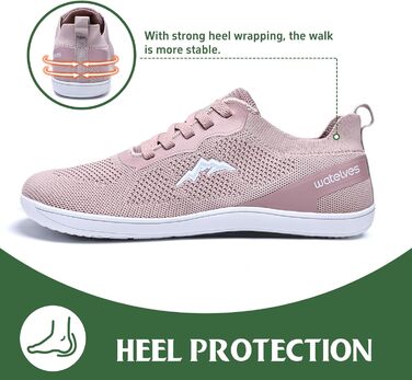 ВейтЛевс: Легкі кросівки для ходьби та тренувань без шкарпеток (40 EU, Рожевий)