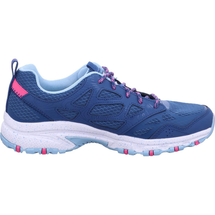 Кросівки Skechers блакитні з сіткою та шкіряними вставками, рожева окантовка (39.5 EU)