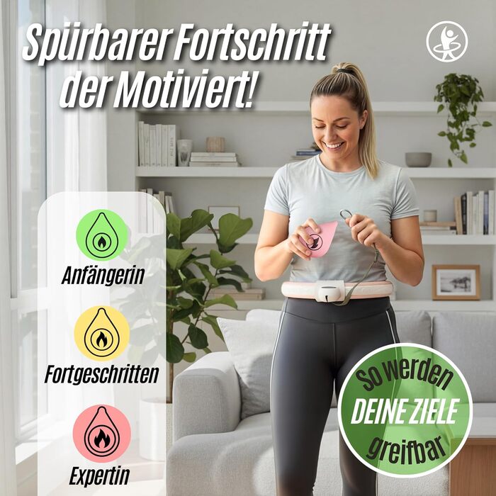 Розумний хулахуп для схуднення з обтяжувачами, 78-110 см, рожевий - фітнес-обруч для жінок