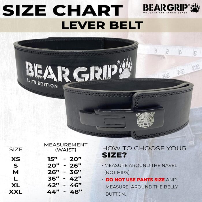 Пояс для пауерліфтингу BEAR GRIP Power Belt Elite Edition, преміум, подвійний, для важкої атлетики